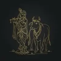 Gopala Sacred Surabhi Cow Lord Krishna Sketch
